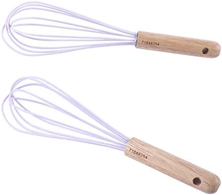 Alip Stainless Steel Silicone Coated Whisk - Balloon Wire Whip - Ultimate Egg Beater, Safe for All Bakeware and Cookware, Best Cream Whipper (Middle, Hardwood)