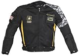 Power Trip U.S. Army Delta Free Air Mens Mesh Motorcycle Jacket Black/Yellow/Gray Camo Small S 0701-4002