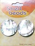 Shell Beads Round Pendant - 2PK/Mother of Pearl