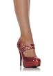 4 Inch Mary Jane Women'S Size Shoe With Double Strap And Glitter