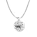Sterling Silver "In A Purrfect World Every Cat Would Have A Home And Every Home Would Have A Cat" Reversible Pendant with Cat, 18"