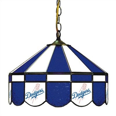 Los Angeles Dodgers Stained Glass Pub Light Style: Swag