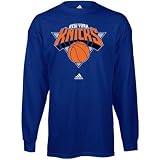 adidas New York Knicks Royal Blue Primary Logo Long Sleeve T-shirt