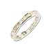 Jewelry : 14K White Gold 1/2 ct. Diamond and 2/3 ct. Yellow Sapphire Ring (Size-7)