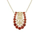 18k Yellow Gold Plated Sterling Silver Genuine Garnet Pendant, 18 415hsJi%2BzVL. SL160 18k Yellow Gold Plated Sterling Silver Genuine Garnet Pendant, 18