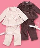 First Impressions Baby Girl Velveteen Pants Set