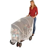 Jeep Double Stroller Netting, Double Stroller Weather and Insect Protector, Mesh, White