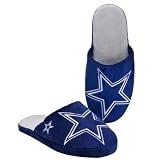 DALLAS COWBOYS OFFICIAL LOGO PLUSH SLIPPERS SIZE L