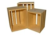 IMAGE OF Solid Pine 3-pc Crate Set Unfinished