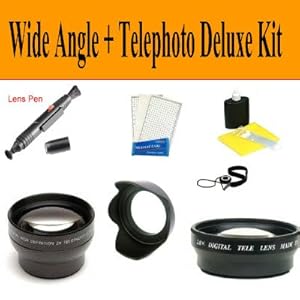 77mm Lens Kit, Includes 2x Telephoto Lens + 0.45x HD Wide Angle Lens w/Macro + Flower Tulip Lens Hood + Lens Cleaning Pen + Lens Cap Keeper + Lens Cleaning Kit. For the Pentax 12-24mm , 16-50mm , 60-250mm , 14mm Lenses.