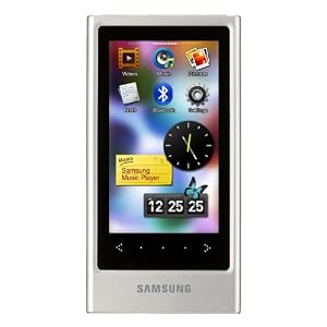 Samsung YP P 3 JCS Video-/MP3-Player 8 GB (7,6 cm (3 Zoll) Touch-LED, FM-Tuner, Bluetooth 2.1) silber