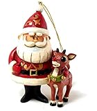 Rudolph Traditions by Jim Shore Santa and Rudolph 50th Ann Ornament 4.25 IN