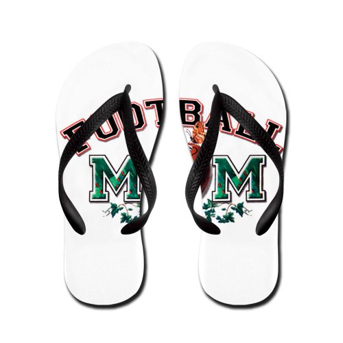 Artsmith, Inc. Kid's Flip Flops (Sandals) Football Mom with Ivy - Medium
