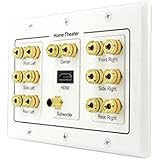 Sewell Direct SW-29609 7 Speaker, 1 Subwoofer, 1 HDMI Wall Plate, 3-Gang