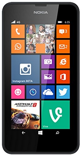 Nokia Lumia 635 Smartphone, 8 GB, Marchio Vodafone, Nero [Italia]