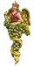 Angel With Green Wine Grapes And Gold Wings Christmas Ornament 8