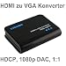 HDMI zu VGA Konverter Converter Wandler digital zu analog - HDCP, 1080p, 1:1, DAC