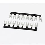 uxcell ターミナルストリップ　接続子　事前絶縁　ブロック　ブラック　8ポジション　600V 25A　2個入り