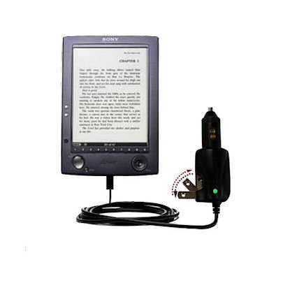 Car and Home 2 in 1 Combo Charger for the Sony PRS-500 Digital Reader Book – uses Gomadic TipExchange Technology