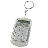 Amico Clear Plastic Casing 8 Digits Electronic Mini Calculator w Keychain