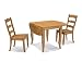 3-pc Old Farm Rounded Rectangular Drop Leaf Leg Dining Table Set by Intercon - Distressed Almond (OF-TA-3650D-DAL-C-SET)