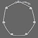 Sterling Silver Heart Anklet Ankle Bracelet in Cubic Zirconia CZ
