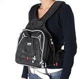 Petego Xpack Front Carrier. Use also as backpack or car seat pet carrier for small pets Size= 12X12X12 (When Expanded) COLOR MAY VARY BLACK or BEIGE
