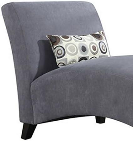 Modern Chaise Lounge Chair - This Polyester Microfiber Upholstered Lounger Is Perfect for Your Home or Office - Put This Accent Sofa Furniture in the Bedroom or Living Room - Gift - Free Decor Pillow!