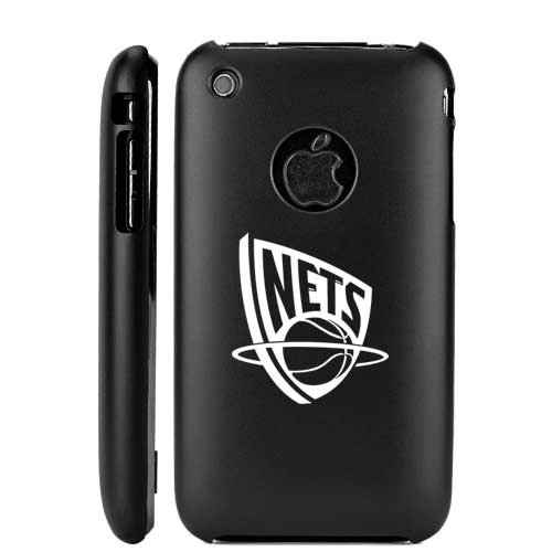 Apple iPhone 3G 3GS Black Aluminum Metal Case New Jersey Nets