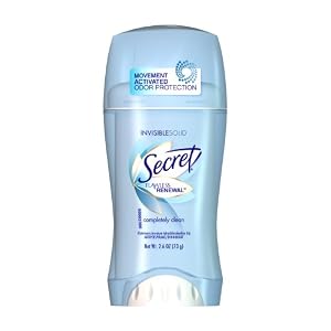Secret Flawlessly Invisible Solid, Completely Clean, 2.6-Ounce Bottle (Pack of 4)