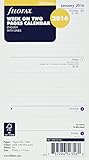 Filofax Week to View Refill for 2016 Personal/Compact Size Yearly Calendar, 6.75 x 3.75" (C68418-16)