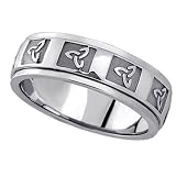 Hand Made Celtic Wedding Band in Platinum for Men (7mm)