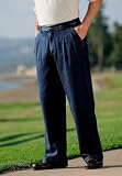 Comfort Waist Side Elastic Double Pleated Jeans