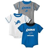 Reebok Detroit Lions Newborn 3 Pc Creeper Set