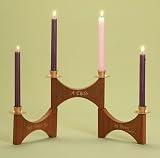 Contemporary Religious Tiered Christmas Advent Candle Holder