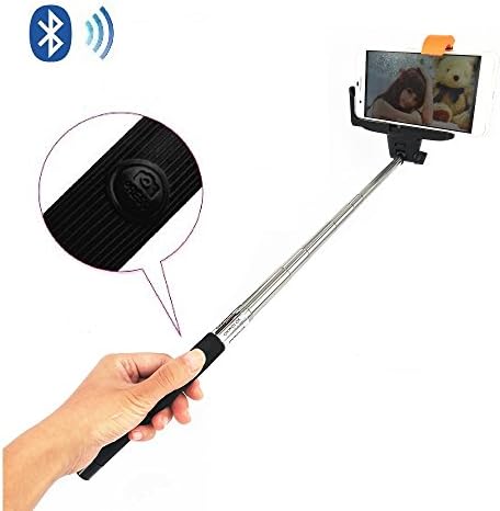 OKWOLOK(TM)Remote Built-in Handle, Extendable Length, Wireless Remote Shutter plug-in selfie Mobile Phone Monopod Pole Handheld Extending Quicksnap Phone Mount for Apple iPhone 6 6+ Plus 5S 5 5C 4S 4 3GS Samsung Galaxy Note 4 Note 3 Note 2 S5 S4 S3 Google Nexus 5 Nexus 4 HTC One M8 M7 LG G3 G2 Black