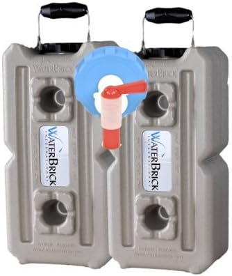 WaterBrick - 2 Pack Blue with Spigot Container by WaterBrick