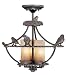 Birds with Nest Semi Flushmount Ceiling Light Fixture