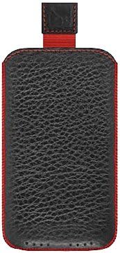 Gripis 2108055311 Handmade Leather Pouch with Pull Tab for Sony Xperia X10 Mini - Non-Retail Packaging - Red