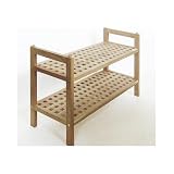 Walnut Wooden Shoe Rack - Stacking