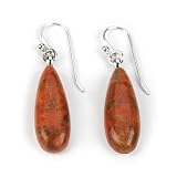 Barse Sterling Silver Orange Sponge Coral Earrings