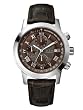 Guess #U12574G2 Men's Chronograph Leather Strap Watch