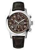 Guess #U12574G2 Men's Chronograph Leather Strap Watch