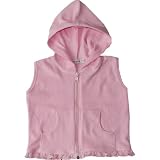 Under the Nile Organic Cotton Terry Pink Hooded Vest Toddler Sizes 2T-4T