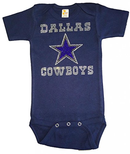 FanGarb Navy Baby Dallas Cowboys Crystal Short Sleeve bodysuit / creeper