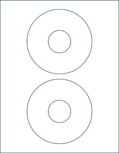ACE 2-Up CD / DVD Labels - 100-Sheets - 200 Labels