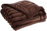 Northpoint Lush Plush Faux Fur Throw, Chocolate