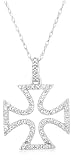 10k Choice of White or Yellow Gold Diamond Cross Pendant (1/5 cttw, I-J Color, I2-I3 Clarity)