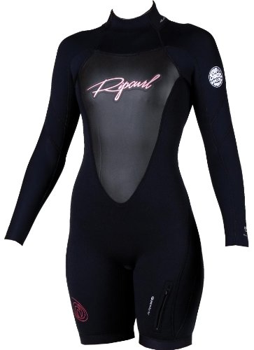 Rip Curl Womens Dawn Patrol Long Sleeve Spring Wetsuit (Black, 12)