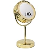 Rucci Brass Stand Lighted Mirror Reg./10x * #m784